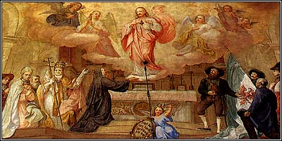 The ceiling of the parish church in Muehlwald, South Tyrol (1893)